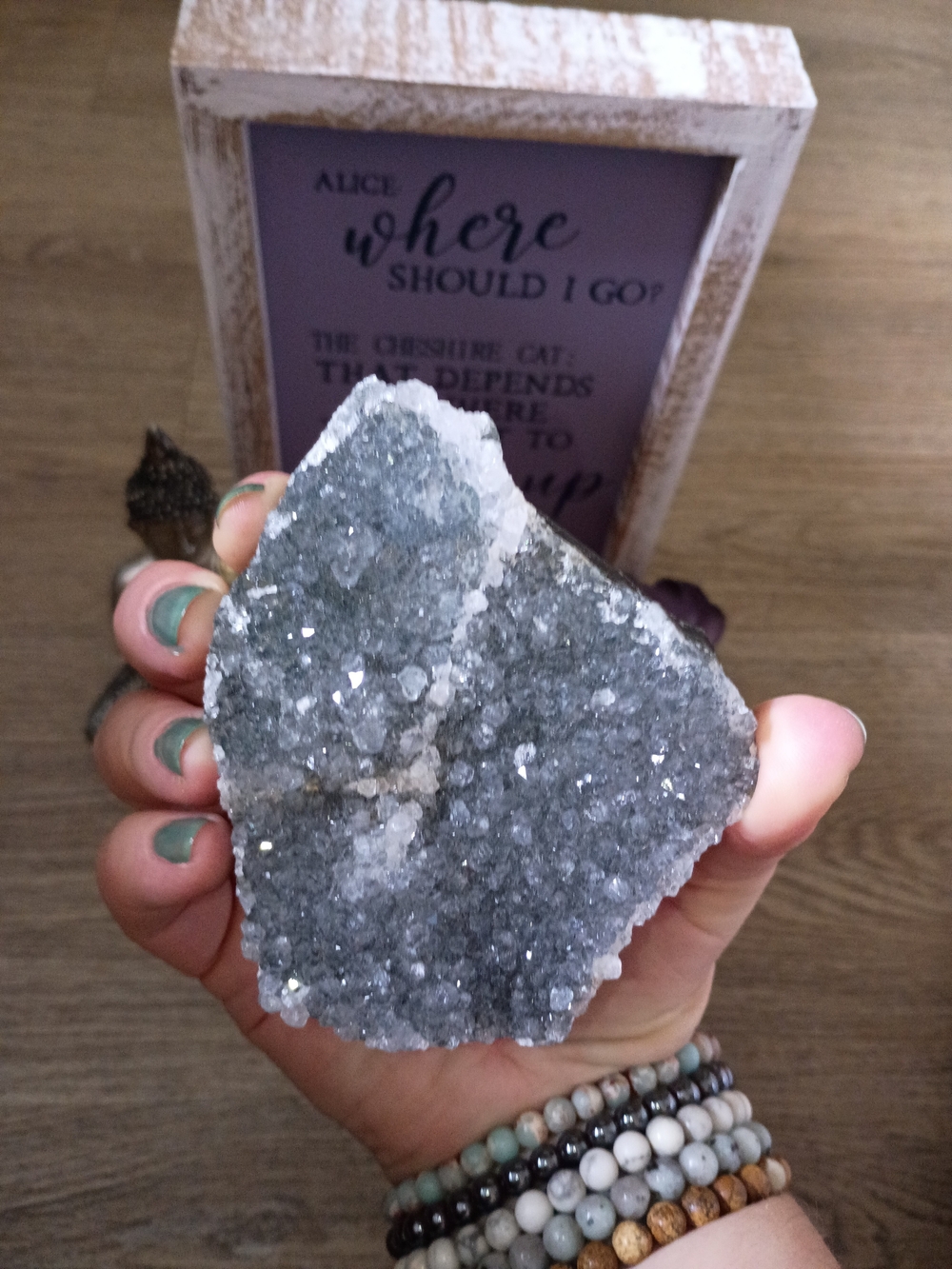Black Amethyst Crystal Cluster From Brazil